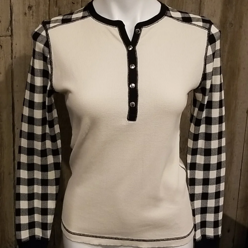 Chaps long sleeved Henley top - Picture 3 of 6